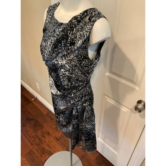MM Couture Black & Gray Splatter Print Dress, Size Small - Picture 2 of 5